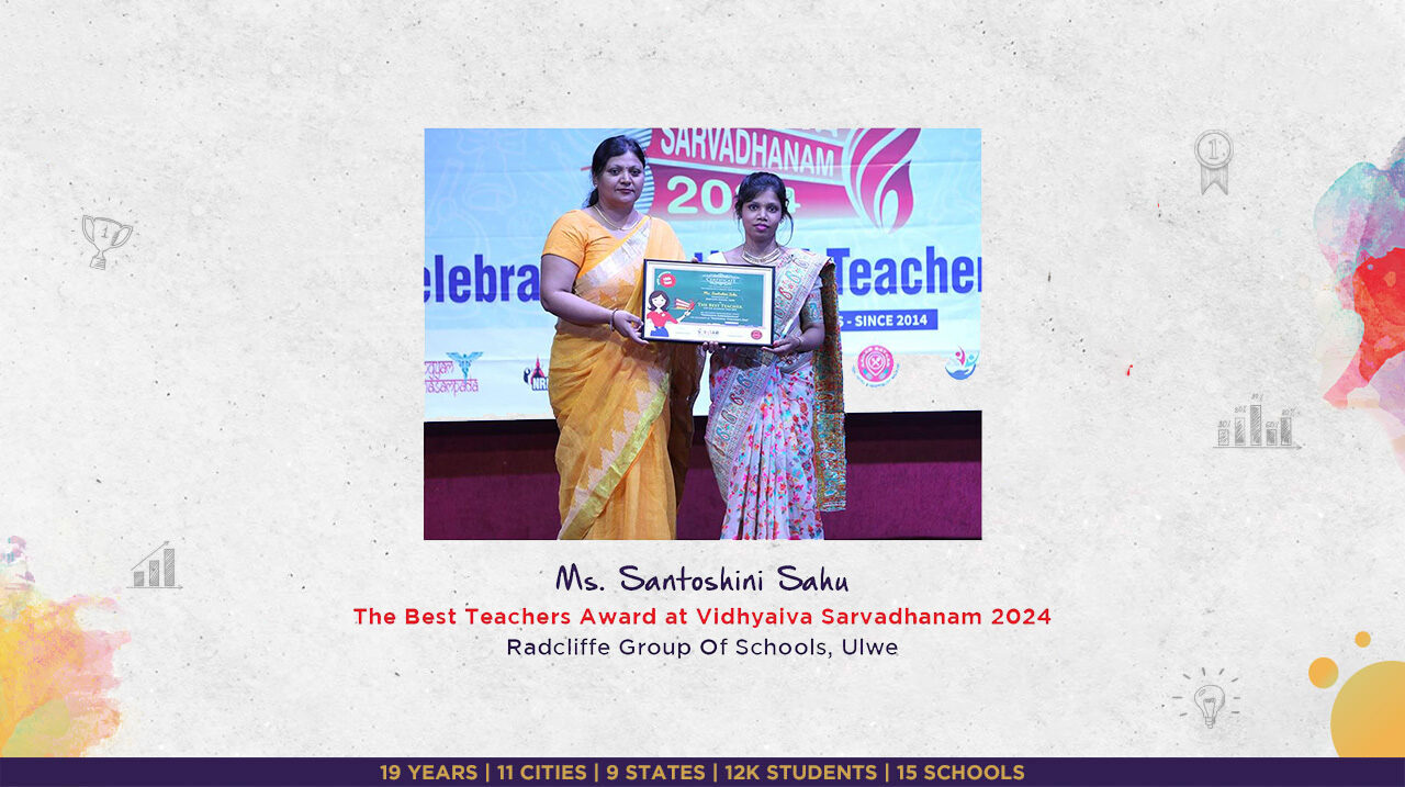 Celebrating Excellence: Ms. Santoshini Sahu Wins the Best Teachers Award at Vidhyaiva Sarvadhanam 2024!