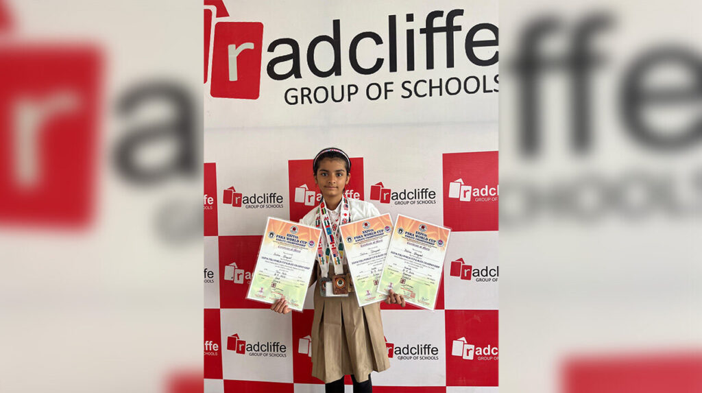 Jeshna Bhagwat winning Gold at FSKA World Cup Radcliffe School Thane